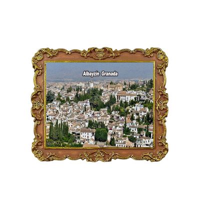 Albayzn Granada Spain Refrigerator Magnet 3D Travel Souvenir Fridge Decoration Magnetic Sticker Craft Collection