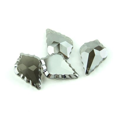 Chandelier Crystal Prisms Pendants 38mm/50mm/63mm/76mm Maple Leaf Crystal Chandelier Part Pendant Pendants Decor Chandelier Crystal Prisms Pendants (Color : Smoke Gray-A, Size : 63mm 10pcs)