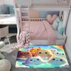 Kids Cute Cat Rug - Cat Rug for Girls Room Cartoon Rainbow Carpet Lovely Animal Sofa Floor Mat, 4'5' view 4