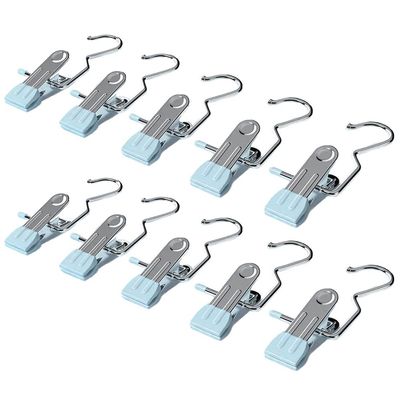 30 PCS Space-Saving Clothespin Hat Pants Storage Hanging Travel Hook, Boot Hangers for Closet, Laundry Hooks Hanging Clips Clothes Pins Socks Towel Clips Hanging Hooks with Clips for Home and Travel