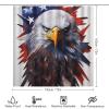 4 Pieces Bird Eagle Shower Curtain Set American Flag Animal Modern Style Bathroom Decor Sets with Rugs Bathroom Accessories Set Bathroom Curtain Shower Set with 12 Hooks view 2