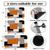 Orange Black Grey Dish Drying Mat for Kitchen Counter, Super Absorbent Quick Dry Coffee Bar Mat Pad Thin Diatomaceous Sink Mat Non Slip Dish Drainer Mat 16x18 Middle Century Irregular Geo Abstract Art view 3