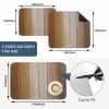 Brown Beige Ombre Dish Drying Mat for Kitchen Counter, Super Absorbent Quick Dry Coffee Bar Mat Pad Thin Diatomaceous Sink Mat Non Slip Dish Drainer Mat 16''x24'' Farmhouse Rustic Wooden Striped view 4
