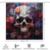 Dunmat 4Pcs Eerie Skeleton Waterproof Shower Curtain Sets for Bathroom view 2