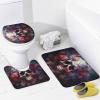 Dunmat 4Pcs Eerie Skeleton Waterproof Shower Curtain Sets for Bathroom view 4