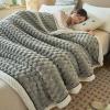 BIVOO Thick Coral Fleece Reversible Throw Blanket-Sherpa Fleece Throw Blankets & Throws Faux Fur Blanket Fall Warm Soft Cozy Fuzzy Oversized Weighted Full Size Sherpa Throws Blanket (Gray,47 * 78in) view 1