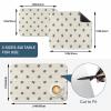 Spring Summer Bee Dish Drying Mat for Kitchen Counter, Super Absorbent Quick Dry Coffee Bar Mat Pad Thin Diatomaceous Sink Mat Non Slip Dish Drainer Mat 12''x16'' Geometric Hexagon Plaid view 4