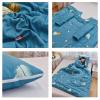 PEKJI Lazy Quilt with Sleeves for Men Women, Feather Print Comforter Warm Winter Quilts Throw Pillow Thickened Wrap Blanket Blue, for Home Office Travel(Aldult 59"79") view 4