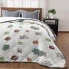 T&H XHome Quilt Full Size Luxury Quilted Comforter Bedspread-Thin Soft Cozy, Retro Abstraction Leaves Pattern Maple Leaf Overlay Reversible Stitched Lightweight Quilt Coverlet for All Season view 1