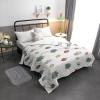 T&H XHome Quilt Full Size Luxury Quilted Comforter Bedspread-Thin Soft Cozy, Retro Abstraction Leaves Pattern Maple Leaf Overlay Reversible Stitched Lightweight Quilt Coverlet for All Season view 3