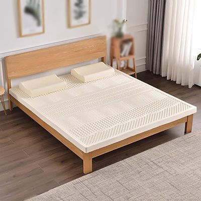 NaKeah Natural Latex Mattresses Massage Single Double Hotel Mattress Family King Queen Twin Full Size - 1/2/3 Inch - Organic Cover Included,7.5cm,150x200cm