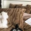 CHDGSJ Duvet Cover King Size with 1 Fitted Sheet and 2 Pillowcases - Gorgeous Modern Faux Fox Fur Plush Bedding Set - 100% Polyester - Machine Washable, Hang Dry(B,1.8M/220 * 240cm) view 3