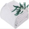 100% Eucalyptus Tencel Waffle Weave Blanket Custom 60" x 80" - Lightweight Washed Soft Breathable Blanket for All Season - Perfect Blanket Layer for Couch Bed Sofa-Elegant Home Decoration-White view 1