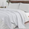 100% Eucalyptus Tencel Waffle Weave Blanket Custom 60" x 80" - Lightweight Washed Soft Breathable Blanket for All Season - Perfect Blanket Layer for Couch Bed Sofa-Elegant Home Decoration-White view 2