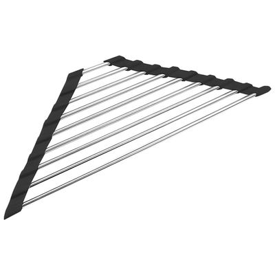 Cabilock Dish Drying Rack Triangular Sink Drainer for -Saving Design Easy Drainage for Fruits and Vegetables Keep Your Sink Area Tidy
