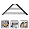 Cabilock Dish Drying Rack Triangular Sink Drainer for -Saving Design Easy Drainage for Fruits and Vegetables Keep Your Sink Area Tidy view 3