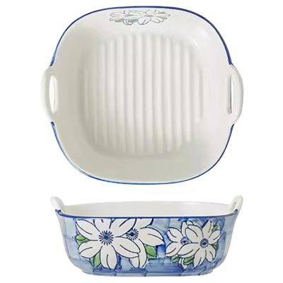 20.2oz Soup Bowl Oven and Microwave Safe, 1Pc, Square Baking Bowl for Pudding, Souffle, Dipping Sauce Dishes, Ceramic (Color : A)