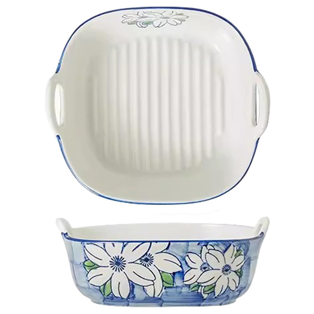 20.2oz Soup Bowl Oven and Microwave Safe, 1Pc, Square Baking Bowl for Pudding, Souffle, Dipping Sauce Dishes, Ceramic (Color : A)