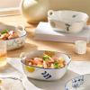 20.2oz Soup Bowl Oven and Microwave Safe, 1Pc, Square Baking Bowl for Pudding, Souffle, Dipping Sauce Dishes, Ceramic (Color : A) view 3