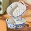 20.2oz Soup Bowl Oven and Microwave Safe, 1Pc, Square Baking Bowl for Pudding, Souffle, Dipping Sauce Dishes, Ceramic (Color : A) view 4