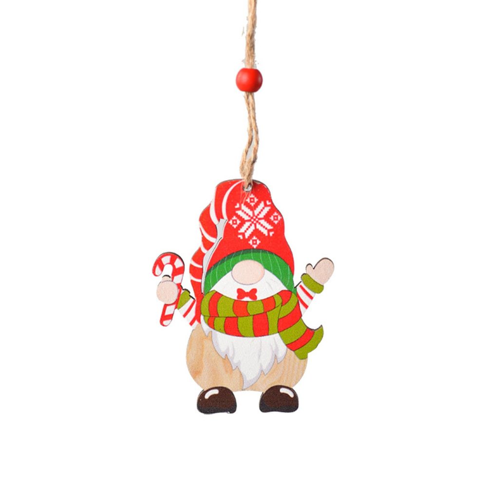 Christmas Decorations Painted Wooden Small Pendant Christmas Tree Pendant