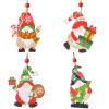 Christmas Decorations Painted Wooden Small Pendant Christmas Tree Pendant view 2