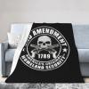 2nd Amendment Skull Lightweight Super Soft and All Season Warm,Thermal Blanket, Blanket for Sofas view 1