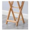Pealihuy Backless Counter Height Collapsible Stool, Seat Height 24in Folding Bar Stool, Bamboo Foldable Bar Chair, Adult High Chair with Footrest view 2