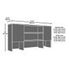 Pemberly Row Engineered Wood 72"x24" Desk with Hutch Bundle in Noble Elm/Brown view 3