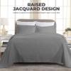 BLUENILEMILLS Cotton 3 Piece Bedspread Set, Oversized Bedspread, 2 Pillow Shams, Medium Weight Blanket, Home Bed Decor, Warm Bedding, Scrolling Medallion, Matelasse Woven, Essentials, King, Grey view 3