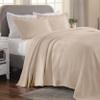 BLUENILEMILLS Cotton 3 Piece Bedspread Set, Oversized Bedspread, 2 Pillow Shams, Medium Weight Blanket, Home Bed Decor, Warm Bedding, Scrolling Medallion, Matelasse Woven, Essentials, King, Linen view 1