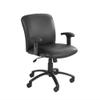 Pemberly Row Big and Tall Mid Back Armless Task Office Chair in Black Vinyl view 3