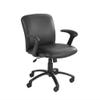 Pemberly Row Big and Tall Mid Back Armless Task Office Chair in Black Vinyl view 4