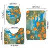 ViLlex Anti Slip Bathroom Rugs Set 3 Piece, Luxurious Super Soft Flannel Rugs Super Absorbent Non Slip Mat Many Big Oranges view 2