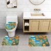ViLlex Anti Slip Bathroom Rugs Set 3 Piece, Luxurious Super Soft Flannel Rugs Super Absorbent Non Slip Mat Many Big Oranges view 3