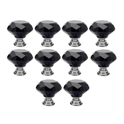 Cabinet Handle Furniture Drawer Pull Crystal Glass Cabinet Knobs Diamond Shape Drawer Kitchen Cabinets Dresser Cupboard Cabinet knobs Drawer Pull