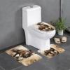 ViLlex Anti Slip Bathroom Rugs Set 3 Piece, Luxurious Super Soft Flannel Rugs Super Absorbent Non Slip Mat Western Horse view 1