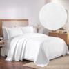 BNM Cotton 2 PC Bedspread Set, Home Bed Decor, Warm Bedding, 1 Oversized Bedspread, 1 Pillow Sham, Medium Weight Blanket, Scrolling Medallion, Matelasse Coverlet, Bedding Essentials, Twin, White view 2