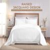 BNM Cotton 2 PC Bedspread Set, Home Bed Decor, Warm Bedding, 1 Oversized Bedspread, 1 Pillow Sham, Medium Weight Blanket, Scrolling Medallion, Matelasse Coverlet, Bedding Essentials, Twin, White view 3