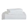 BNM Cotton Blend 2 Piece Bedspread Set, Home Bed Decor, Oversized Bed Spread, 1 Pillow Sham, Medium Weight Blanket, Geometric Fringe Bedding, Matelasse Coverlet, Bedding Essentials, Twin, White view 2