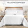 BNM Cotton Blend 2 Piece Bedspread Set, Home Bed Decor, Oversized Bed Spread, 1 Pillow Sham, Medium Weight Blanket, Geometric Fringe Bedding, Matelasse Coverlet, Bedding Essentials, Twin, White view 3