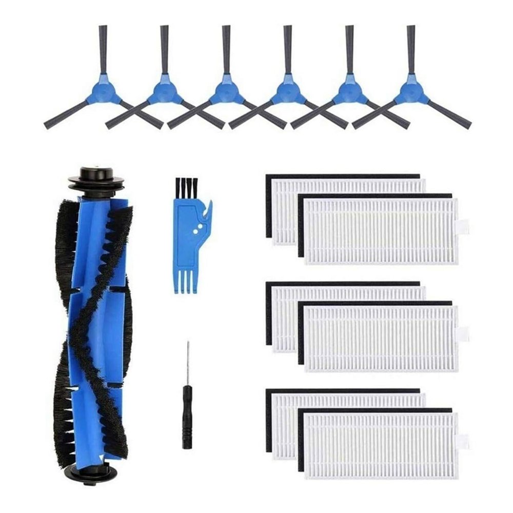 ZeAda Replacement Parts Main Brush Side Brushes Filter,Compatible for Kyvol Cybovac E20, E30, E31 Robot Vacuum Cleaner Accessories