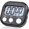 Nayubo Small Digital Timer for Kitchen Cooking Baking Sports Office Meeting Multi-Function Count Up Countdown Magnetic Backing and ON/Off Switch Desk Electronic Timer (Black) view 1