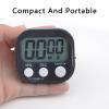 Nayubo Small Digital Timer for Kitchen Cooking Baking Sports Office Meeting Multi-Function Count Up Countdown Magnetic Backing and ON/Off Switch Desk Electronic Timer (Black) view 4