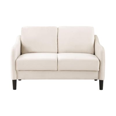 HanStrong Loveseat Sofa, 50.78" Small Sofa Couch Modern Decor 2 Seater Fabric Loveseat Upholstered Furniture for Small Space, Living Room, Bedroom, Beige