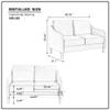 HanStrong Loveseat Sofa, 50.78" Small Sofa Couch Modern Decor 2 Seater Fabric Loveseat Upholstered Furniture for Small Space, Living Room, Bedroom, Beige view 3
