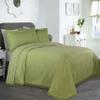 BNM Cotton Blend 2 Piece Bedspread Set, Home Bed Decor, Oversized Bed Spread, 1 Pillow Sham, Medium Weight Blanket, Geometric Fringe Bedding, Matelasse Coverlet, Bedding Essentials, Twin, Sage view 1