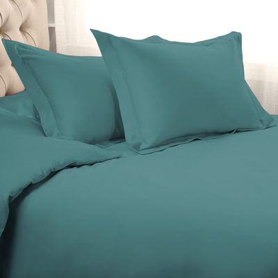 1 Piece Cotton All Season Duvet Cover Cal-King (110'' x 98'') Zipper Clouser Blue Comforter Cover California King