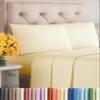 Sleepy Town Cal King Size Bed Sheets - 4 Piece - California King Sheet Set - Extra Soft, Comfy & Cooling - Easy Care - Shrinkage, Wrinkle & Fade Free - Brushed Microfiber - Deep Pocket (Off White) view 1