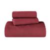 BNM Cotton 3 PC Bedspread Set, Home Bed Decor, Warm Bedding, 1 Oversized Bedspread, 2 Pillow Shams, Medium Weight Blanket, Scrolling Medallion, Matelasse Coverlet, Bedding Essentials, Full, Garnet Red view 1